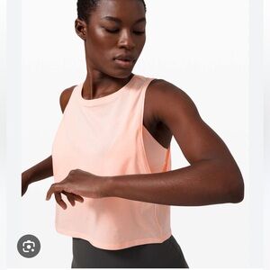 BNWT Lululemon Cut Back Crop Tank Pink